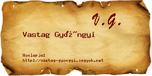 Vastag Gyöngyi névjegykártya