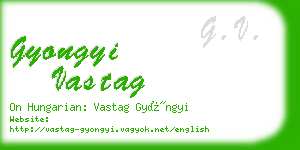 gyongyi vastag business card